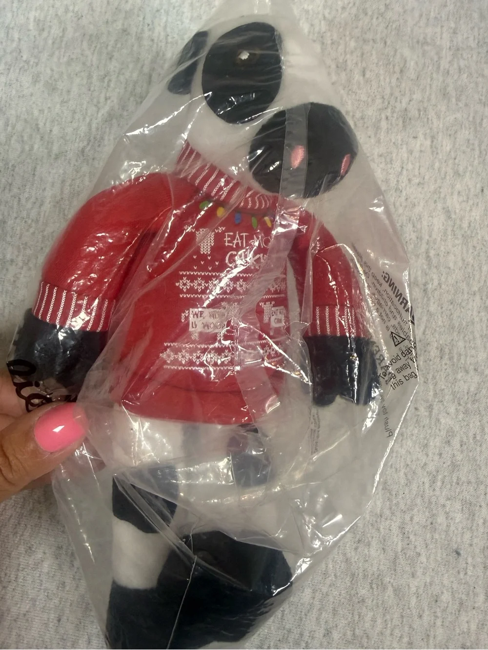 Chick-fil-A 2018 Holiday Plush Cow Red Sweater - One Size- NEW